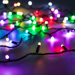 Фото #1 товара Светодиодная гирлянда ARD-STRING-CLASSIC-10000-BLACK-100LED-MILK-SYNC RGB (230V, 6.5W) (Ardecoled, IP65)