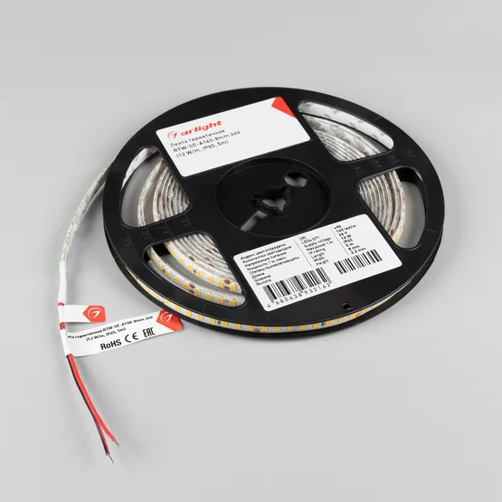 Фото #2 товара Светодиодная лента герметичная RTW-SE-A160-8mm 24V Warm3000 (12 W/m, IP65, 5m) (Arlight, 12 Вт/м, IP65)