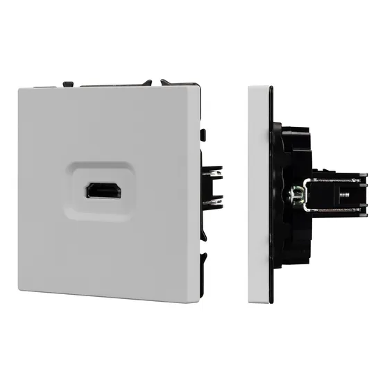 Фото #1 товара Механизм HDMI розетки SCT-NOBE-MHD1-SFPL-IS (Arlight, Никель)