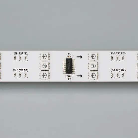 Фото #3 товара Светодиодная лента SPI-5000 12V RGB (5060, 480 LED x3,1812) (Arlight, Открытый, IP20)
