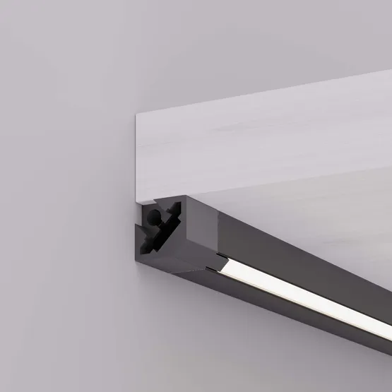 Фото #5 товара Профиль с экраном SL-KANT-H10-SQUARE-2000 IRON GREY (Arlight, Алюминий+пластик)