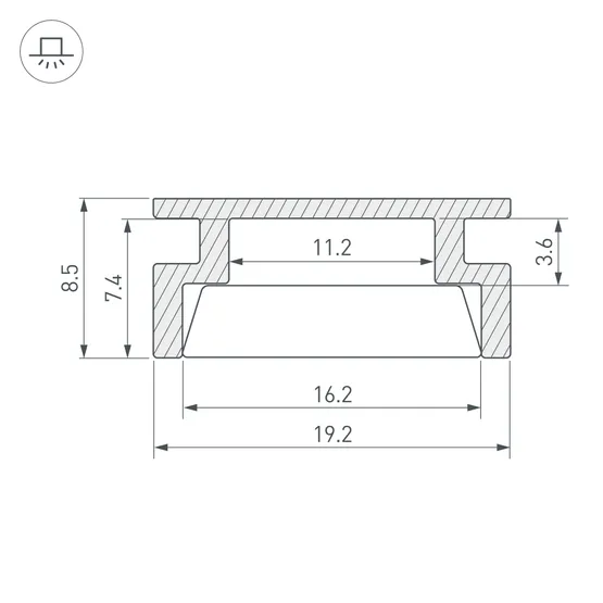 Фото #3 товара Профиль HR-2000 (Arlight, Алюминий)