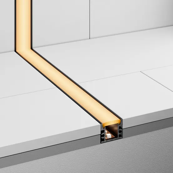 Фото #4 товара Профиль FLOOR18-H15-3000 ANOD BLACK (Arlight, Алюминий)