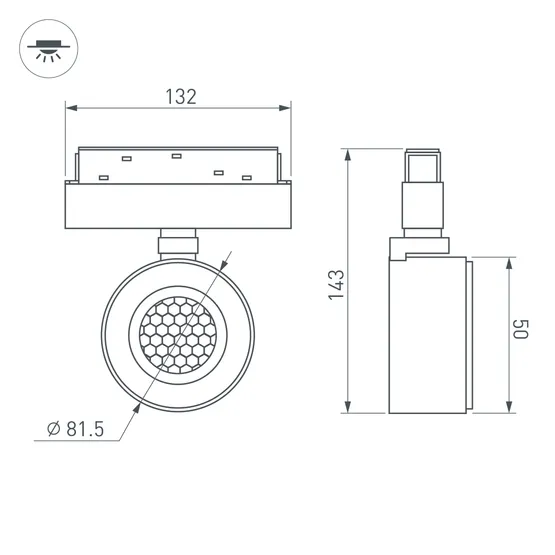 Фото #5 товара Светильник MAG-ORIENT-POINT-R80-12W Day4000-MIX (BK, 18 deg, 48V, TUYA Zigbee) (Arlight, IP20 Металл, 5 лет)