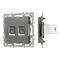 Минифото #1 товара Механизм компьютерной розетки двойной SCT-MPC2-PL-GR (RJ-45, CAT6) (Arlight, -)
