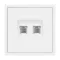 Минифото #3 товара Механизм сдвоенной телефонной розетки SCT-NOBE-MTL2-SFPL-WH (RJ-11, 4C) (Arlight, Белый кварц)